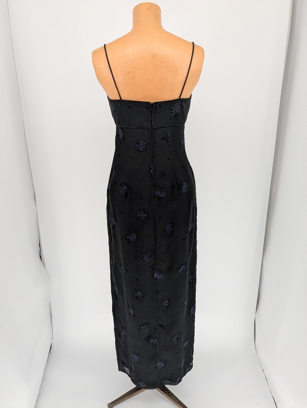 Vintage Morgan & Co Y2K Fairycore Whimsygoth Black Empire Waist Prom Dress 3/4 - Picture 2 of 14